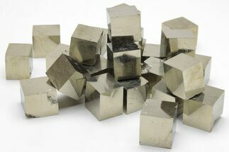 Small Natural Pyrite Cubes - Navajun, Spain