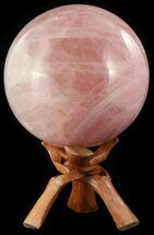 Giant, Polished Rose Quartz Sphere - Madagascar #52374