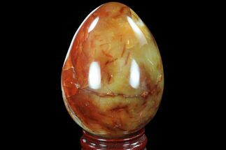 Tall Colorful Carnelian Agate Egg #91526