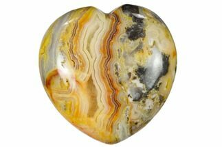 Polished Crazy Lace Agate Heart #115441