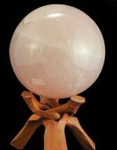 Polished Rose Quartz Sphere - #55087