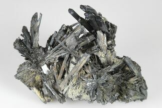 Silvery, Metallic Stibnite Crystal Spray - China #175898