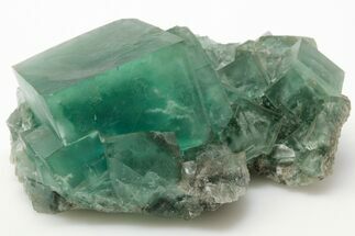Cubic, Green Zoned Fluorite Crystals - China #197163
