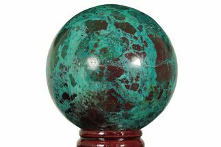 Polished Malachite & Chrysocolla Sphere - Peru #211033