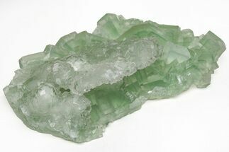 Green Cubic Fluorite Crystals with Phantoms - China #216341