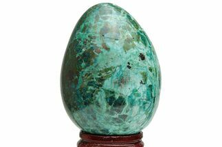 Polished Chrysocolla Egg - Peru #217320