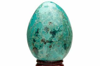 Polished Chrysocolla Egg - Peru #217324