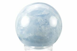 Polished Blue Calcite Sphere - Madagascar #239112