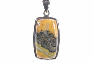 Bumblebee Jasper Pendant (Necklace) - Sterling Silver #241238