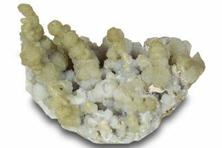 Yellow-Green Chalcedony Stalactite Formation - India #244488