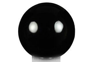 Polished Black Obsidian Sphere - Mexico #251214