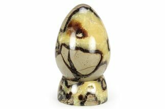 Polished Septarian Egg with Stand - Madagascar #252825