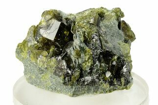 Deep Green Epidote with Diopside - Afghanistan #255766