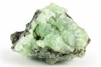 Green Prehnite & Epidote Crystal Cluster - Morocco #258889