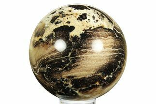 Polished Black Opal Sphere - Madagascar #261596