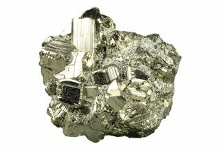 Gleaming Pyrite Crystal Cluster - Peru #271569
