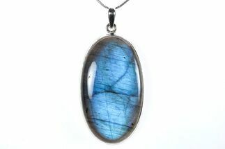 Brilliant Blue Labradorite Pendant with Chain #278278