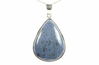 Polished Dumortierite Pendant - Sterling Silver #279321