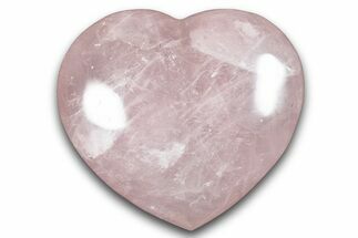 Polished Rose Quartz Heart - Madagascar #280379