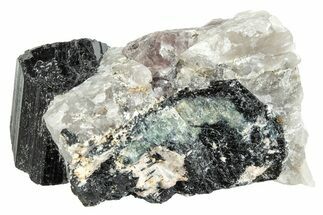 Colorful Elbaite and Schorl in Quartz - Leduc Mine, Quebec #284333