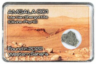 Martian Shergottite Meteorite Slice - Amgala #288243