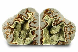 Crystal Filled Septarian Geode Bookends - Utah #288938