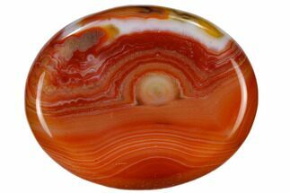 1.8" Polished Banded Carnelian Agate Worry Stones