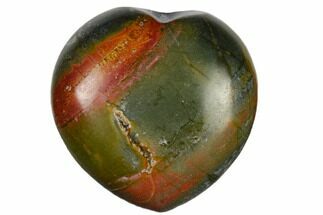 1.4" Polished Cherry Creek Jasper Heart