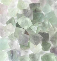 Small, Green, Fluorite Octohedral Crystals