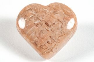 1.5" Polished Peach Moonstone Heart