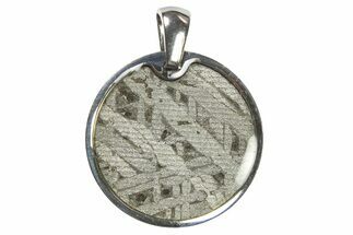 Round Etched Aletai Iron Meteorite Pendants - Includes Chain