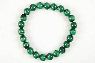 Polished Malachite Bracelet - Elastic Band