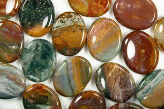 Polished Ocean Jasper Worry Stones 