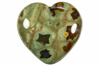 1.7" Polished Rainforest Jasper Hearts - Australia