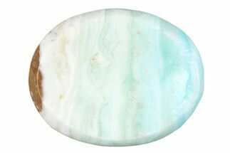 1.7" Polished Blue Caribbean Calcite Worry Stones