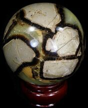 Beautiful Polished Septarian Sphere #32032