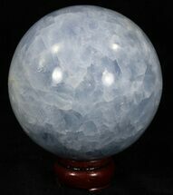Polished Blue Calcite Sphere #32128