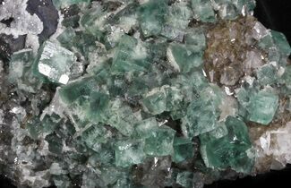 Rogerley Fluorite, Galena & Druzy Quartz, England #32395