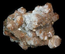 Beautiful Red Calcite Crystal Cluster - Santa Eulalia #33841