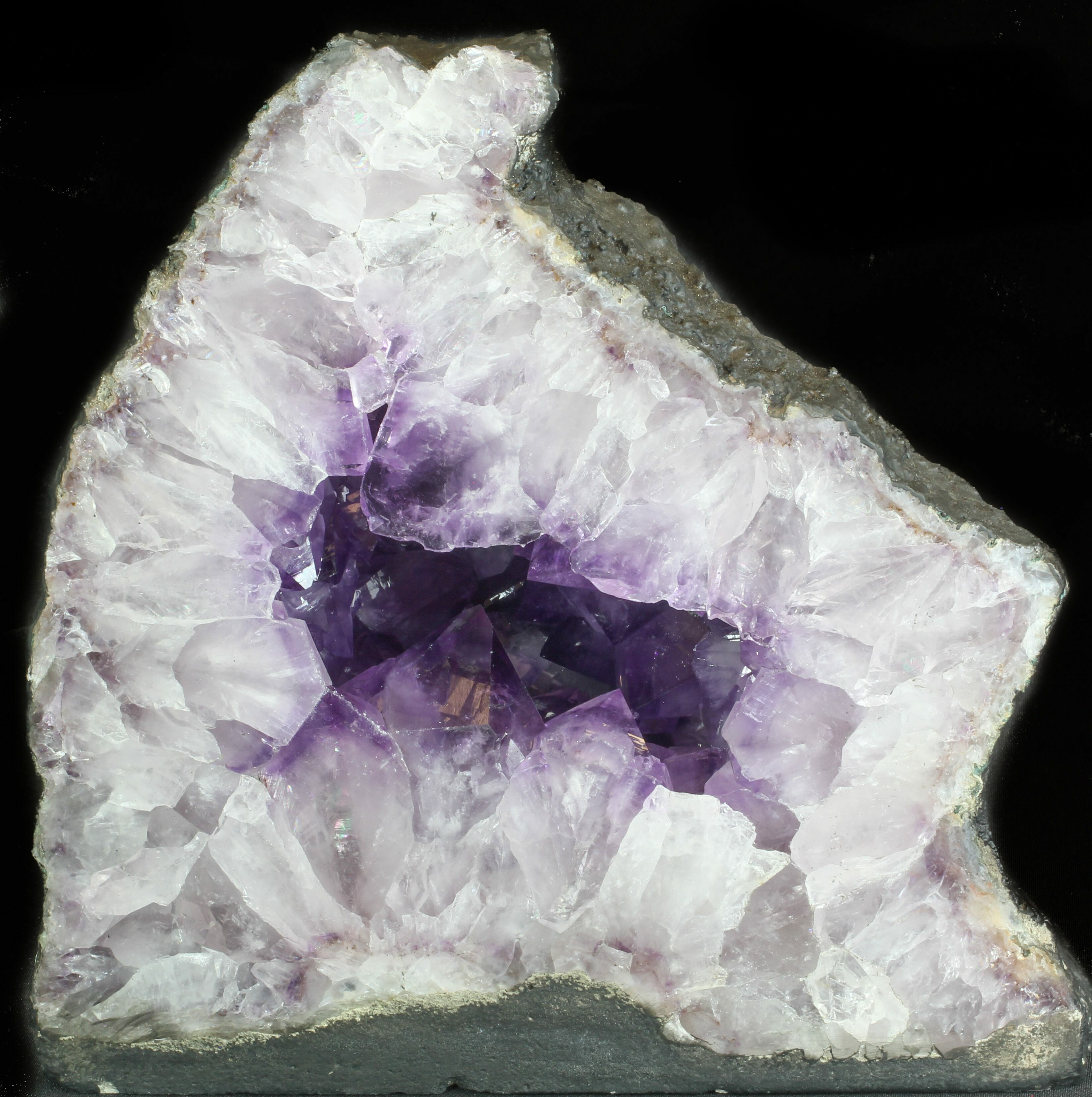 11.5" Amethyst & Calcite Geode From Brazil - 36 lbs For Sale (#34449