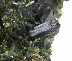 Wide, Lustrous Epidote Crystal Cluster - Pakistan #44063