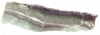 Polished Fluorite Slab - Purple, Green, White #45442