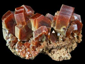 Large, Red Vanadinite Crystals - Morocco #51280