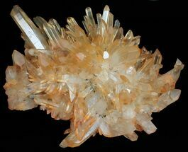 Large Tangerine Quartz Crystal Cluster - Madagascar #58808