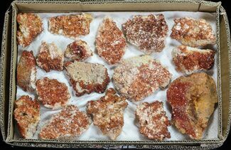 Lot: Quality Vanadinite Crystals on Barite - Pieces #59967
