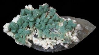 Green Heulandite On Stilbite And Calcite - India #62991