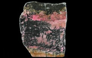 Polished Rhodonite Section (Free-Standing) - Australia #64793