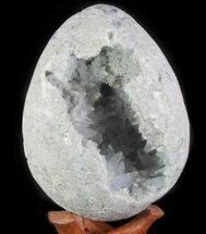 Crystal Filled Celestine (Celestite) Egg Geode #59361