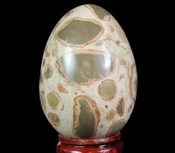 Polished Leopard Skin Jasper Egg #66072