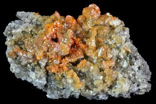 Red-Orange Vanadinite Crystals with Calcite - Arizona #69209